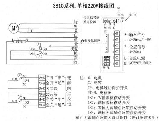 電動執行器接線圖