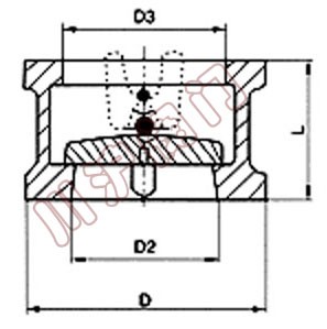 對夾蝶式止回閥結構圖