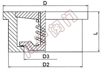 對夾升降式止回閥結構圖