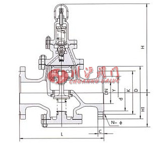 Y43H型蒸汽減壓閥結(jié)構(gòu)圖